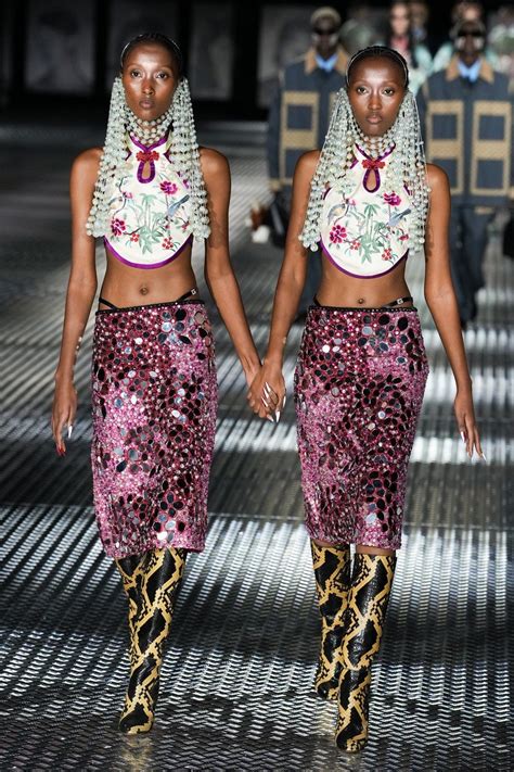 gucci twins runway